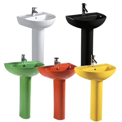 China DCBJ C3006 Sustainable Fixing With Back To Wall Ceramic Pedestal Sink Basin for sale