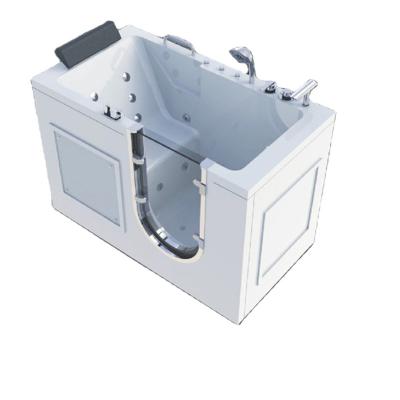 China Traditional Walk-In Bathtub with Quick Drain Acrylic Whirlpool and Air Pump Hand Drain and Right Side Drain Comfort Jets Door Walk-In Bathtub for sale