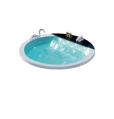 China Traditional Modern Acrylic White Bathtub Jet Whirlpool Bathtub Built In Acryl Round Shaped Embedded Bathtub Dx3003 for sale