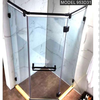 China Modern China Bathroom Tempered Glass Square Simple Design Shower Room Shower Enclosure 953D31 for sale