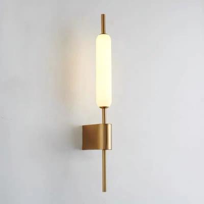 China Modern Minimalist Luxury Nordic Creative Modern Minimalist Luxury Bedroom Aisle Wall Living Room Background Light Living Room Glass Wall Lamp Long for sale