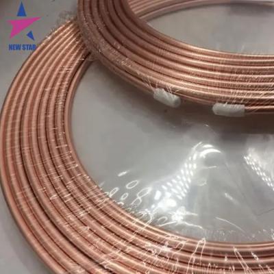 China Air Condition or Refrigerator Pancake Copper Tube ASTM B280 Refrigerator Pipe AC PVC Coated Copper Pipe for sale