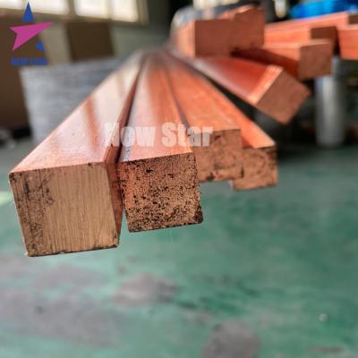 China Conductive and Heat Conductive Materials 15x15mm Square Copper Rod Pure Red Copper Square Rod C1200 C1100 Copper Bar for sale