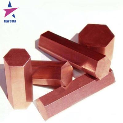 China Square Building Flat Round Hexagonal Copper Hex Rod T2 TP2 C1220 Copper Hex Rod Copper Hex Rod for sale