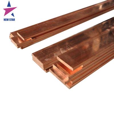 China Customized C1100 C1200 Copper Square Flat Bar 60x5mm Bus Construction Flat Copper Bar for sale