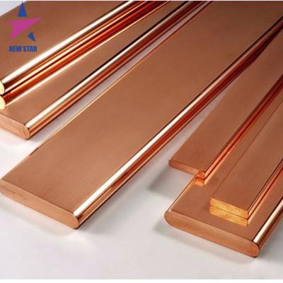 China Conductive and Heat Conductive Materials Customized Pure Copper Busbar C1100 C1200 Copper Rod Flat Bar Flat Bar 50x5mm Copper Busbar for sale