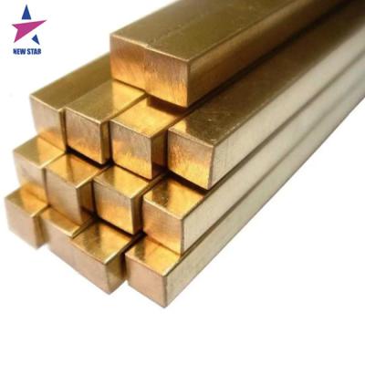 China Conductive And Heat Conductive Square Rod C2600 C2620 C2800 H62 H65 H68 Square Brass Materials 16x16mm Brass Bar Square Brass Bar for sale