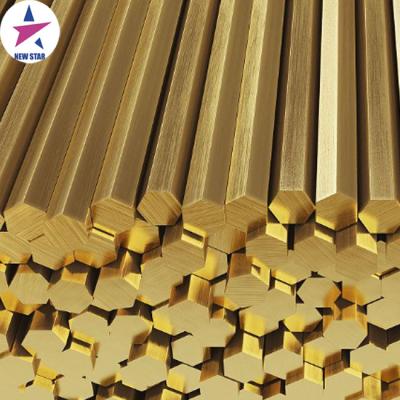 China H59 H60 H62 H65 Rod C2620 C2700 C2800 Materials CuZn Hex Conductive And Heat Conductive Alloy Hex Brass Hexagonal Brass Bar for sale