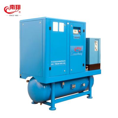 China NANXIANG Hot Sale 7.5kw Lubricated Screw Air Compressors Combo With 500L Air Tank for sale