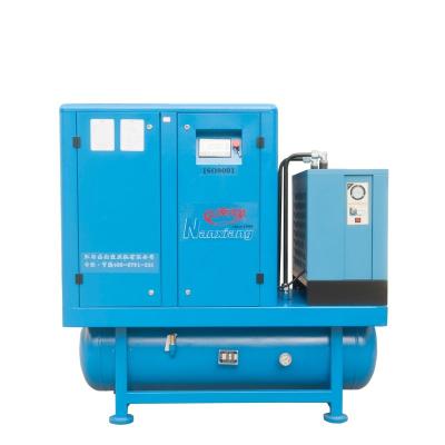 China China 10 Hp 7.5kw Lubricated Diesel Electric Roller Lubricated Slient Screw Combined Portable Air Compressor for sale