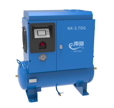 China 3.7kw/4.5kw/5.5kw/7.5kw lubricated 8barall in one mini rotary screw air compressor with industrial dryer and air tank 3 in 1 for sale