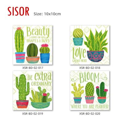 China Sustainable Sublimation Ceramic Coaster Ins Square Cup Coaster Plant Table Mats And Coasters Wholesale Cheap for sale