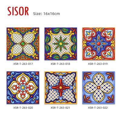 China Sustainable Wholesale Square Ceramic Trivet Custom Sublimation Ceramic placemat With Cork Back ECO Friendly Kitchen Hot Pad for sale