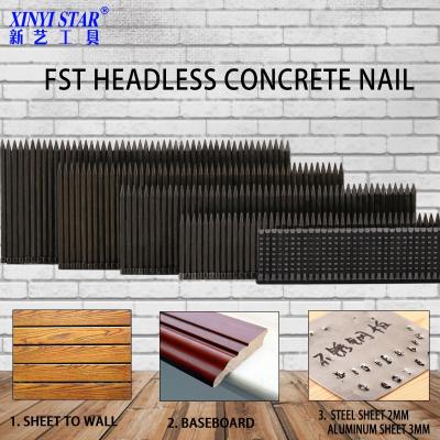 China XINYI FST Flat Concrete Steel Nail For Wall Staples Construction Nails FST35 FST38 Black Power Loads for sale