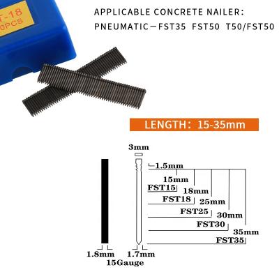 China XINYI FST20 flat concrete nail for wall nails staple black nails for solid wood kicking toe foot line nocl for sale