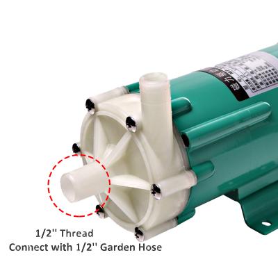 China MP-15R Plastic Drinking Water Treatment 16mm AC Motor Centrifugal Magnetic Drive Small Chemical Resistant Pump for sale