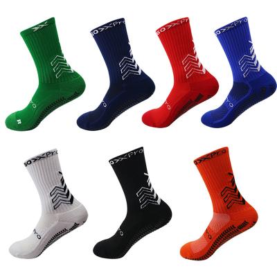 China Breathable New Type Anti Slip Football Socks Compression Sports Grip Soccer Socks for sale