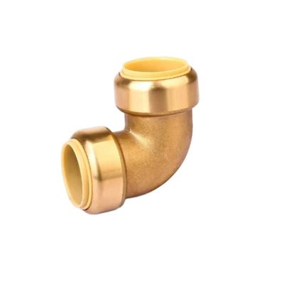 China Green Quick Connect Fittings Lead Free Copper Valve Fittings Push Fit Fittings 1/2