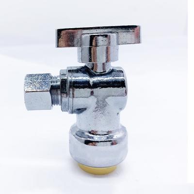 China General Green Valve Quick Open Brass Angle Valve With Three Way Chrome Plated Brass Angle Valve for sale