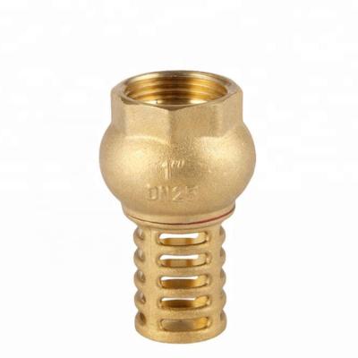 China General Green Valve High Quality Brass Foot Valve With Vertical Type Valve 1/2