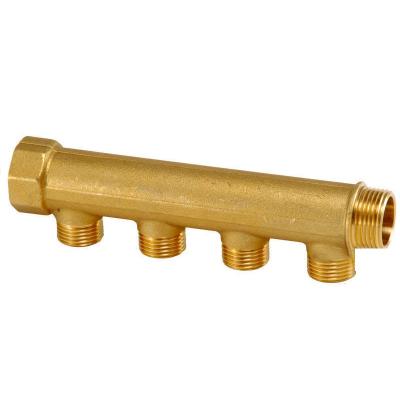 China Traditional Green Classical Floor Heating System 4 Way Valve Brass Pex Manifold for sale