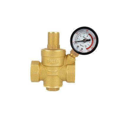 China General Green Hot Sale Lead Free Beass Valves Pressure Reducing Valve With Gauge for sale