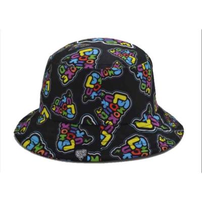 China Wholesale Custom Striped Fashion Wide Brim Floral Printing Colorful Bucket Hats And Hats for sale