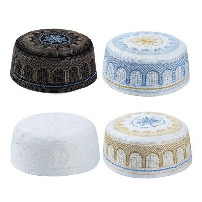 China Wholesale Fashion Mens Islamic Hat Muslim Prayer Hat Striped for sale