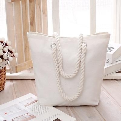 China Recyclable Wholesale Printed Eco Friendly 12oz Cheap Customized Logo tote shopping bag canvas cotton tote bag with rope handles for sale