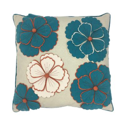 China Wholesale Handmade 3D Flower Felt Petal Flower Cushion Pillow Cover For Daily for sale