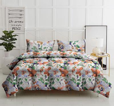 China Kantha Floral Bedding Comforter Set Watercolor Printed Floral King Size Comforter for sale