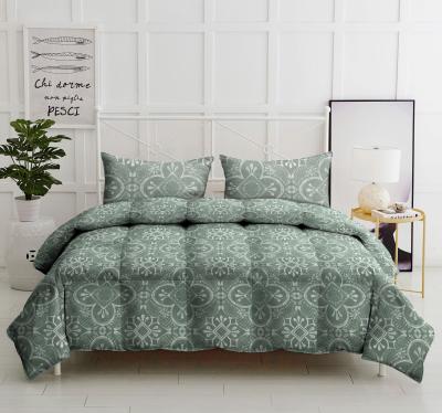 China Wholesale Bohemia Blue Geometry Bedding Comforter Set Printed Bohemia Green Geometry Design for sale