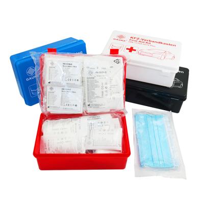 China DIN 13164 frst waterproof plastic aid box healthcare single hard medical kit case with medical supplies for vehicle car for sale