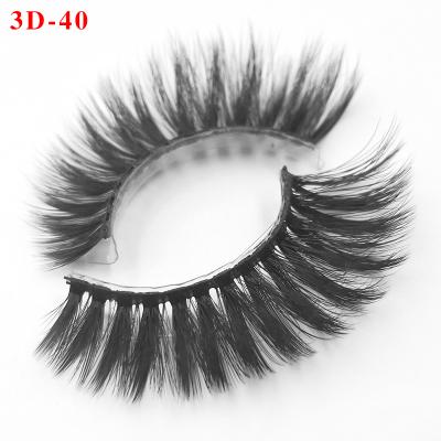 China Best Lasting Lashes Threaded Real Eyelashes Matte Black False Lashes Halloween Quality Fiber Lashes for sale