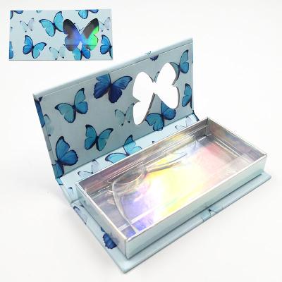 China 2020 Hot Selling Natural Long Box Lash Butterfly Eyelash Box Fashion Rectangle Shape Eyelash for sale