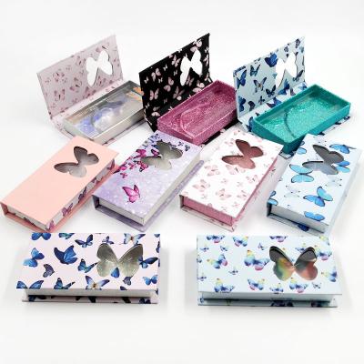 China Natural Long A Variety Of Lash Boxes Eyelash Packaging Box Red Butterfly Eyelash Packaging Box To Choose From for sale