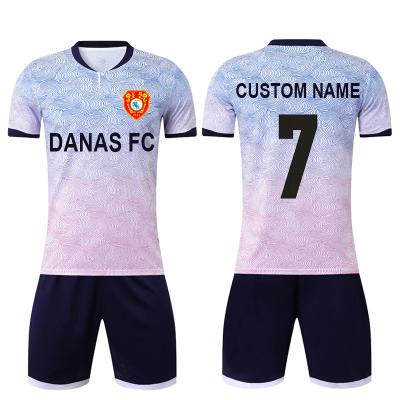 China Full Set Football Kit Team Fashion Kit Soccer Wear Uniform Kits Football Wicking Moisture Wicking for sale