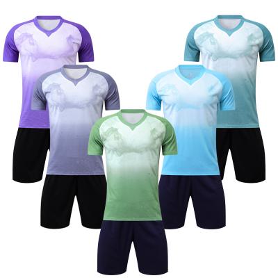 China Moisture Wicking Sports Custom Wholesale Sublimation Football Uniform Soccer Suit Mens Training Set for sale