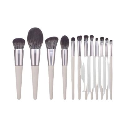 China Flat Brush 12 Makeup Brush Bunny Bunny Cone Gray Blush Brush Beauty Tool for sale