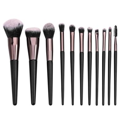 China Flat brush 11 dual makeup brush makeup brush beauty tool evil spirit foundation brush black and white eye brush makeup for sale