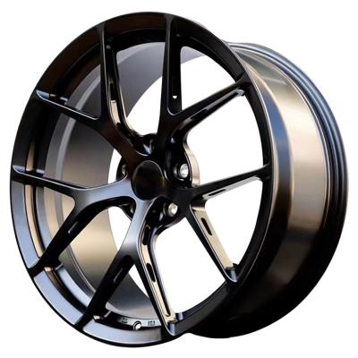 China Passanger Car Passenger Car Rims 19 Inch 5x112 5x120 5x114.3 Five Spokes Matte Black Auto Aluminium Alloy Forged Monoblock Wheel Hub For BBS for sale