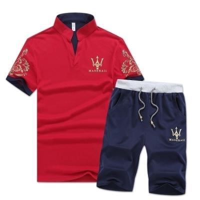 China Highly Used Special Design QUICK DRY Special Design Men's Summer Cotton Casual Short Set Two Piece Shirts And Shorts Set For Men for sale