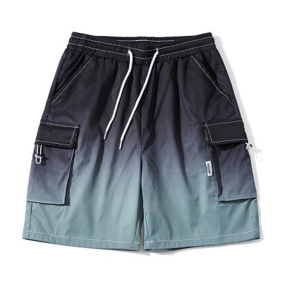 China Factory Supply Great Price Gradient Color Men's Casual Sports Breathable Custom Breathable Shorts for sale