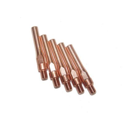 China PANA200A/350A/500A Jingyu pana MIG torch contact m6x45 consumable copper tip for CO2 torch parts for sale