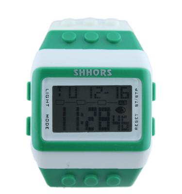 China Leisure digital watch men and women sports waterproof rainbow block electronic watch for sale