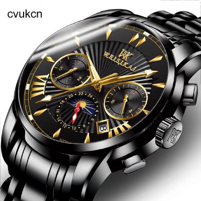 China Leather Hot Brand Luxury men Swiss watch Fashion Stainless Steel Band Swiss watch Men mechanical watches for sale