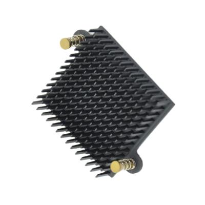 China Custom Black Heatsink Heatsink Aluminum Profile , Skiving Fin Copper Heatsink For Led Light for sale