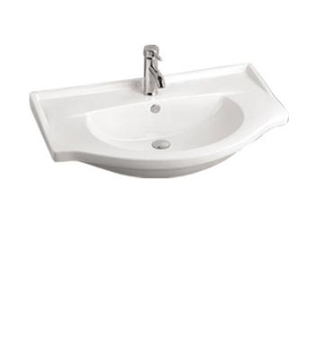 China Modern Good Practicability High End Wall Hung Bathroom White Sink Ceramic Water Basin for sale