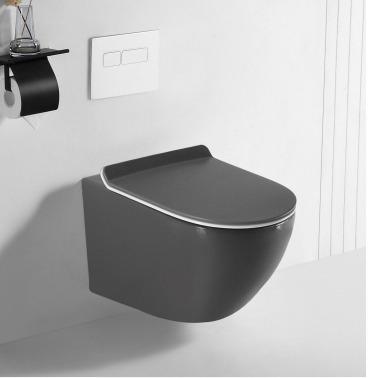 China Hot Sale Ceramic Pure Color Bathroom Cistern Concealed WC Flush Toilet for sale