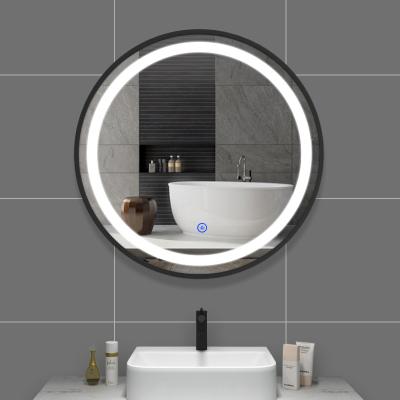 China Modern LED Light Bath Wall Mounted Vanity Smart Mirror With Led Lights For Hotel Home Bathroom for sale